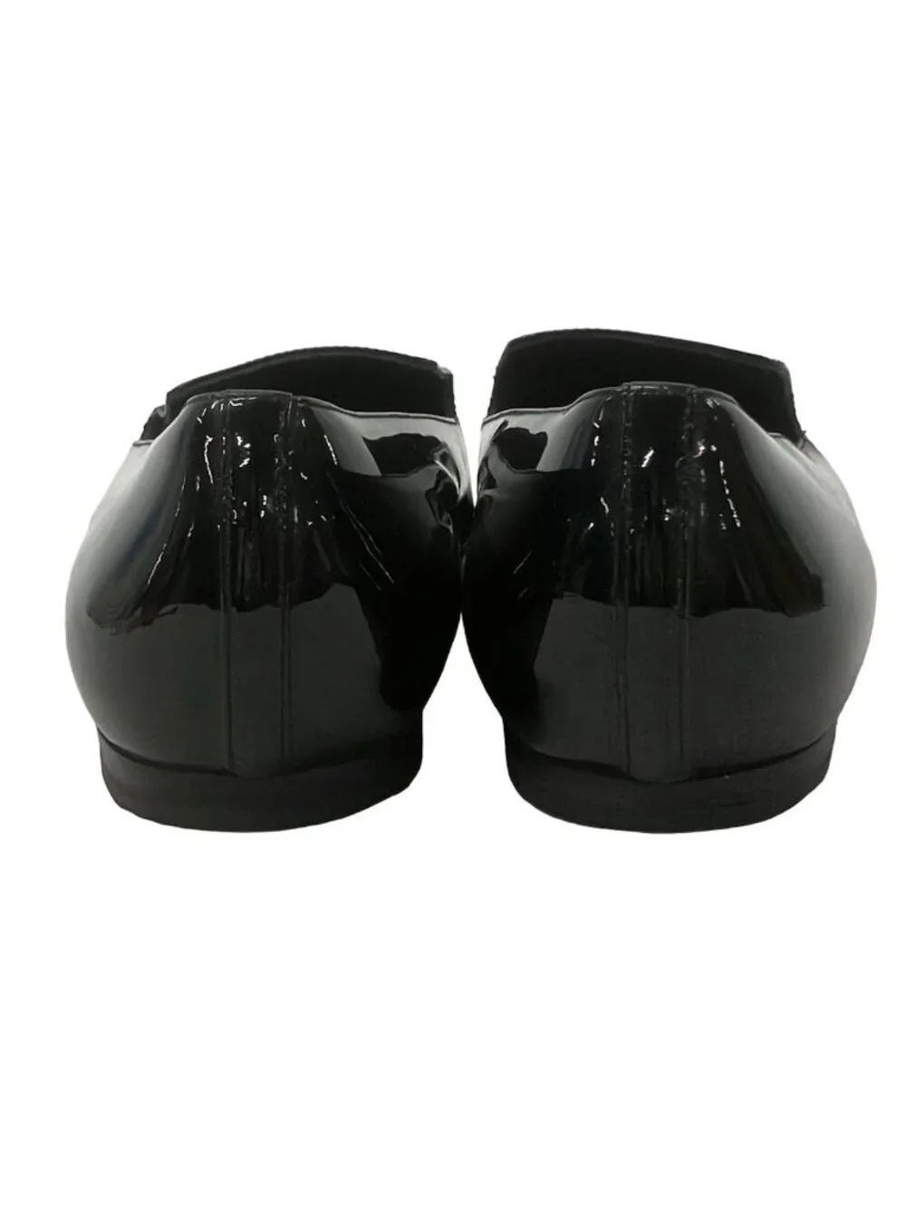 Chanel Shoes 35 Black Opera CC Logo Rhinestone Leather